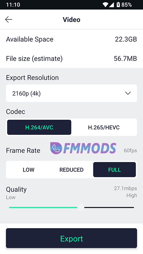 Alight Motion MOD Settings screenshot